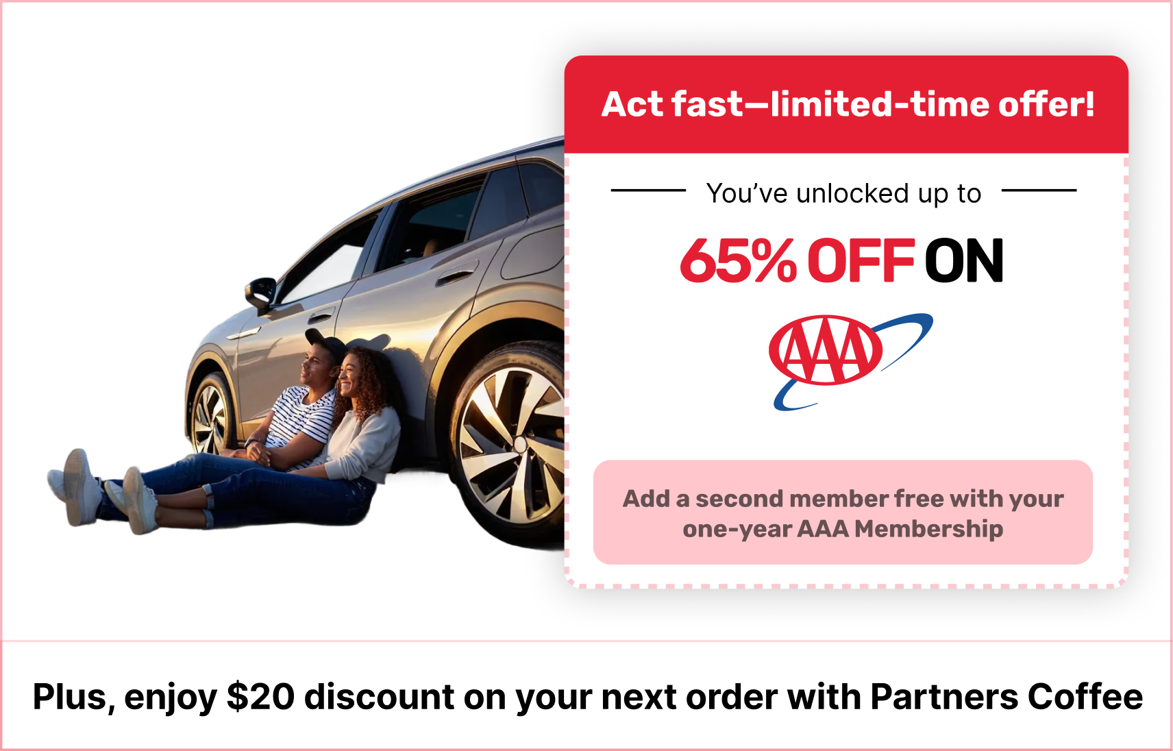 Partners Coffee post-purchase offer unit